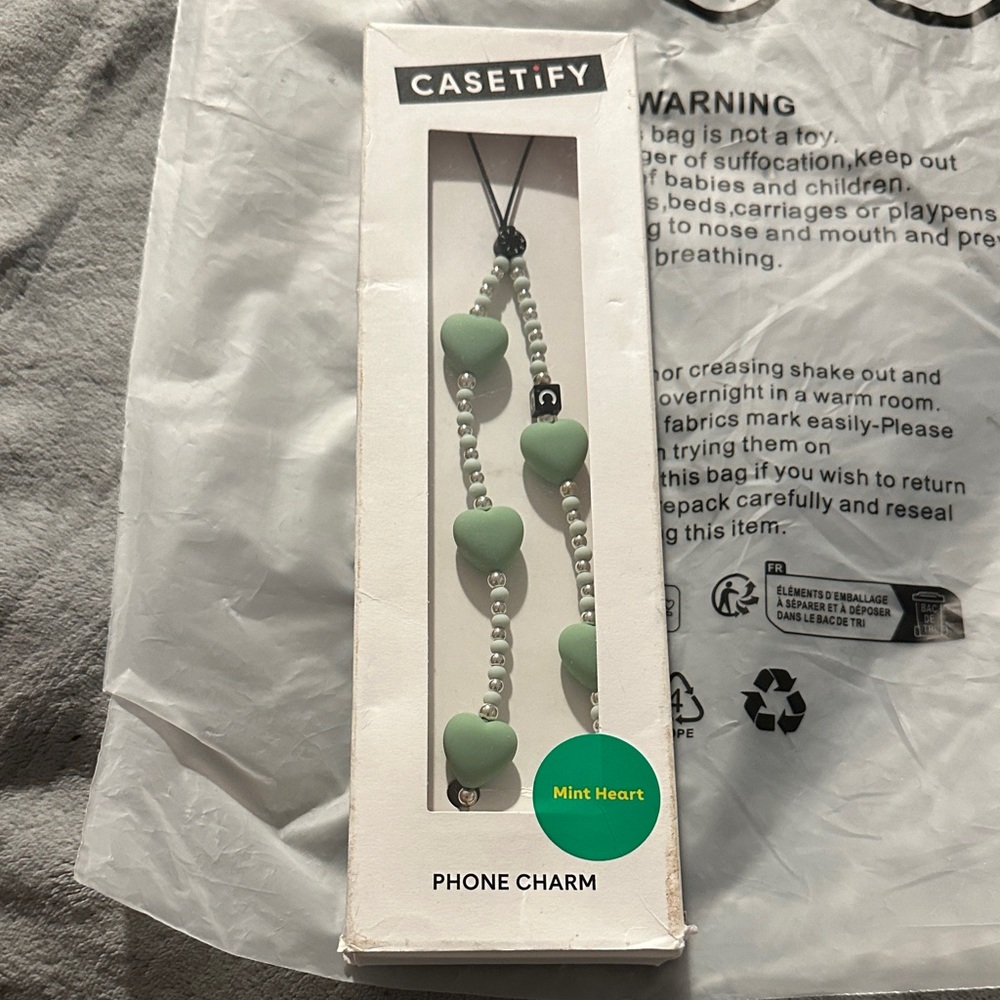 Casetify Green Heart Phone Charm